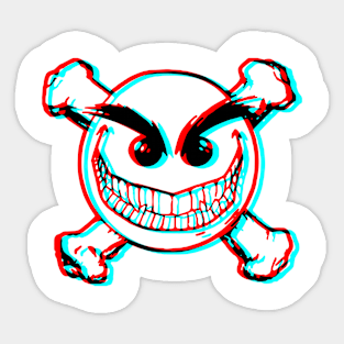 Retro 3D Glasses Style - Evil Ernie Sticker